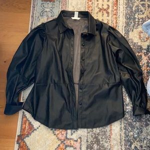 H&M leather shacket
